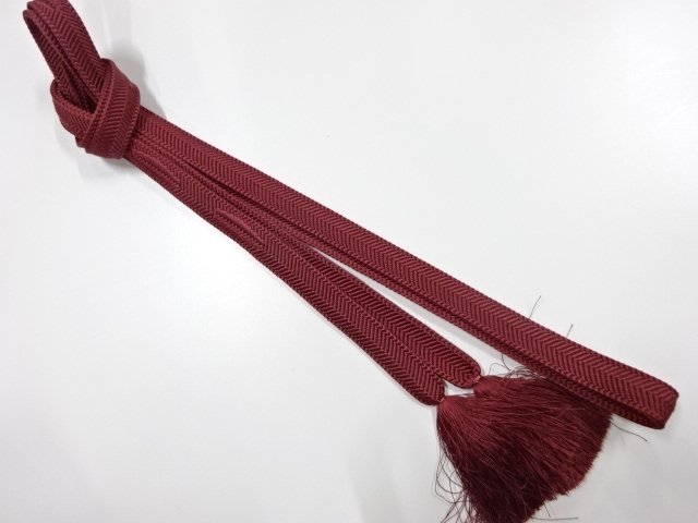 JAPANESE KIMONO / HAND-TIED OBIJIME CORD / SILK